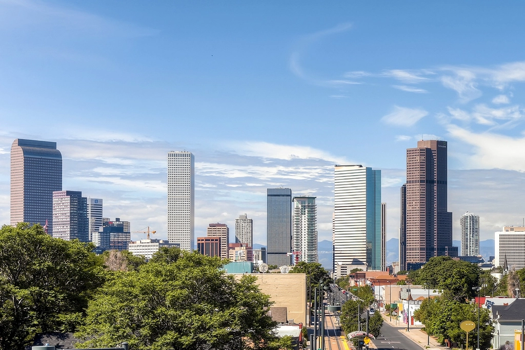 "Downtown Denver skyline" is marked with CC0 1.0. To view the terms, visit https://creativecommons.org/publicdomain/zero/1.0/.