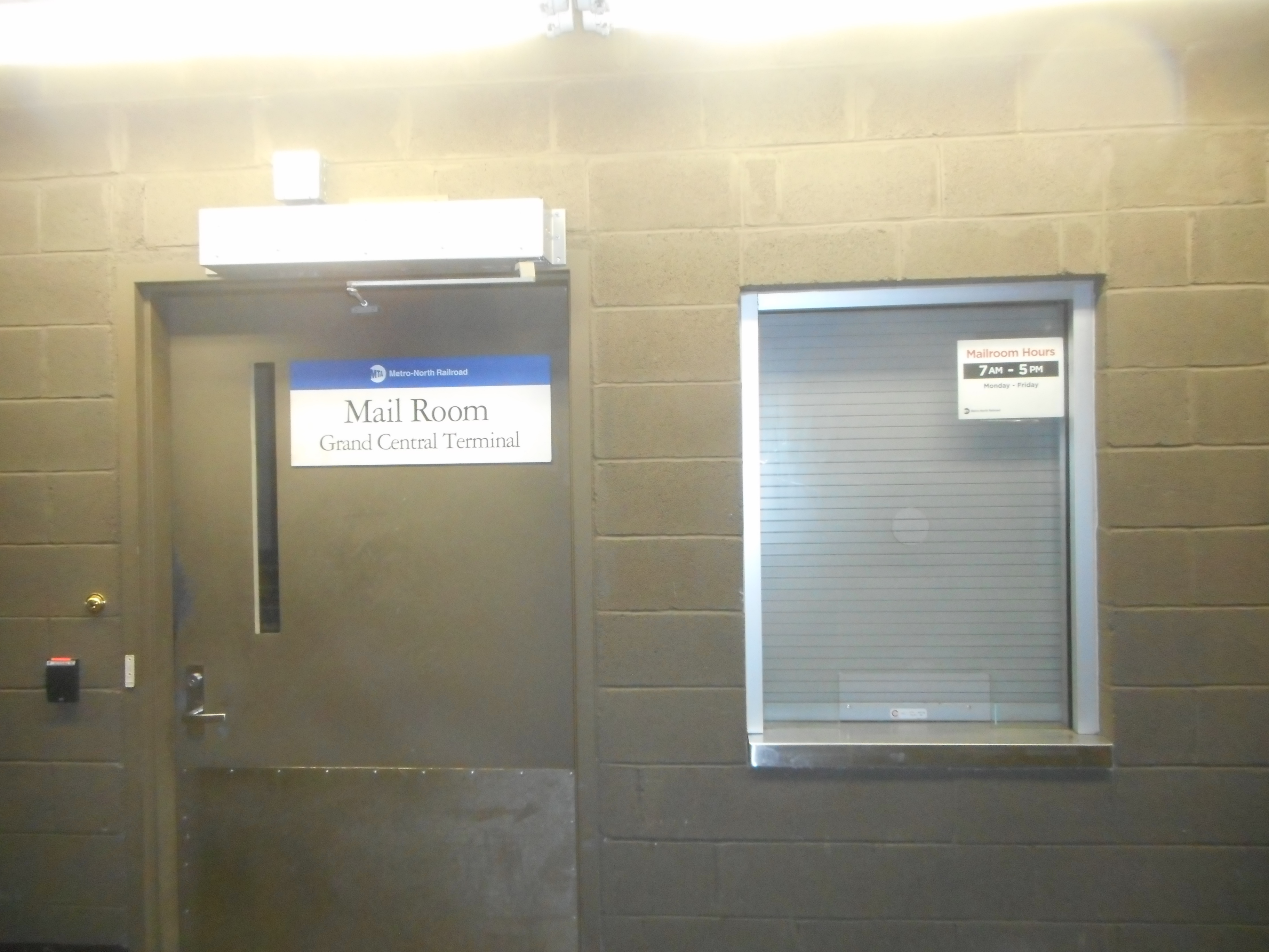 "GCT Mail Room Door" by DanTD is licensed under CC BY-SA 4.0.