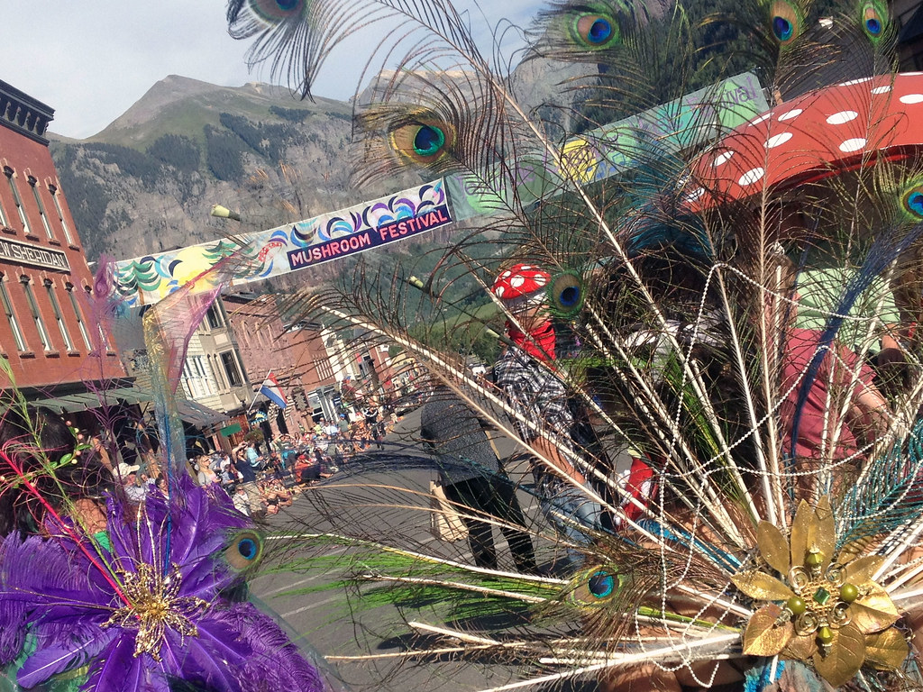 "The Telluride Mushroom Festival parade" by Lorie Shaull is licensed under CC BY-SA 2.0.