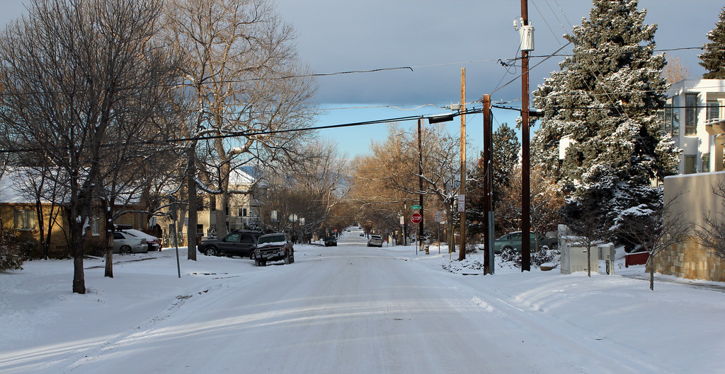 "Cherry Creek North after a Snow" by Jeffrey Beall is licensed under CC BY-SA 2.0.