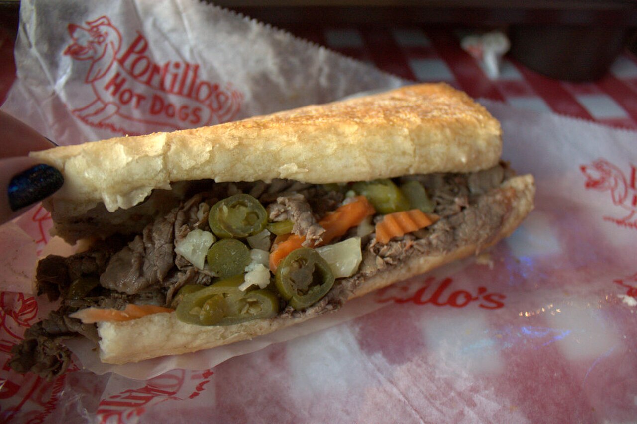 "Portillos Italian Beef Sandwich" by scaredy_kat / Krista is licensed under CC BY 2.0.