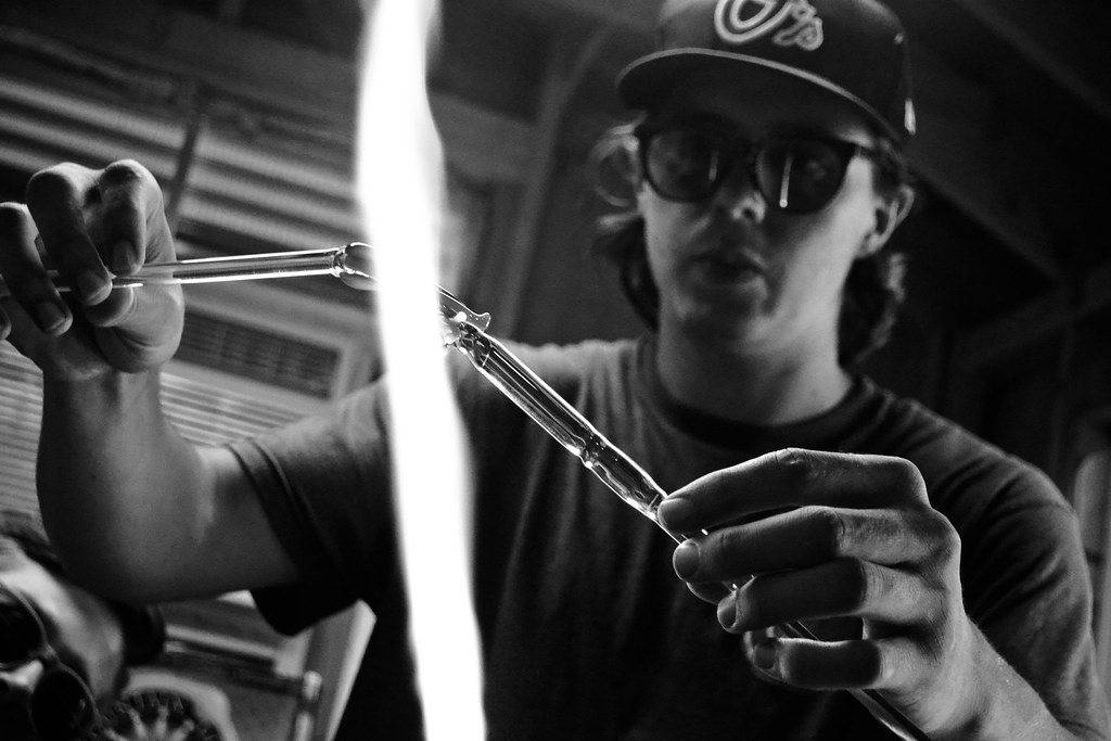 "Rob Glass Blowing" by mmockingbird is licensed under CC BY-SA 2.0.