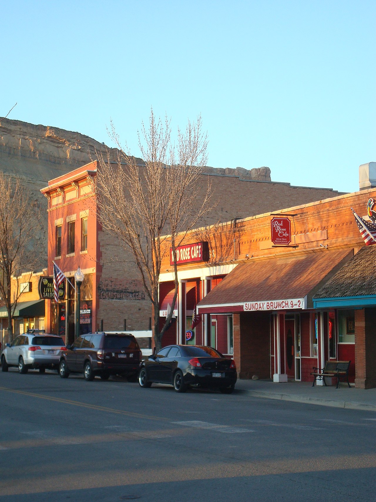Downtown Palisade storefronts anchor the heart of Colorado's wine country