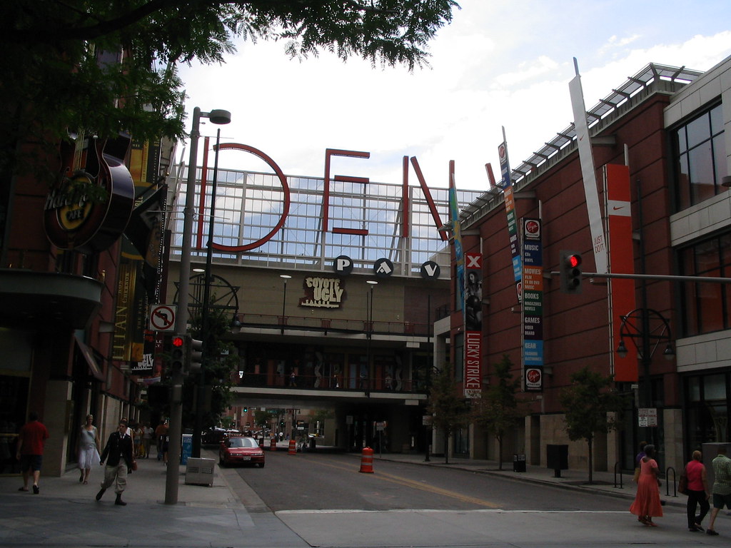 "Denver Convention Center, from the 16th Street Mall, Denver, Colorado" by Ken Lund is licensed under CC BY-SA 2.0.
