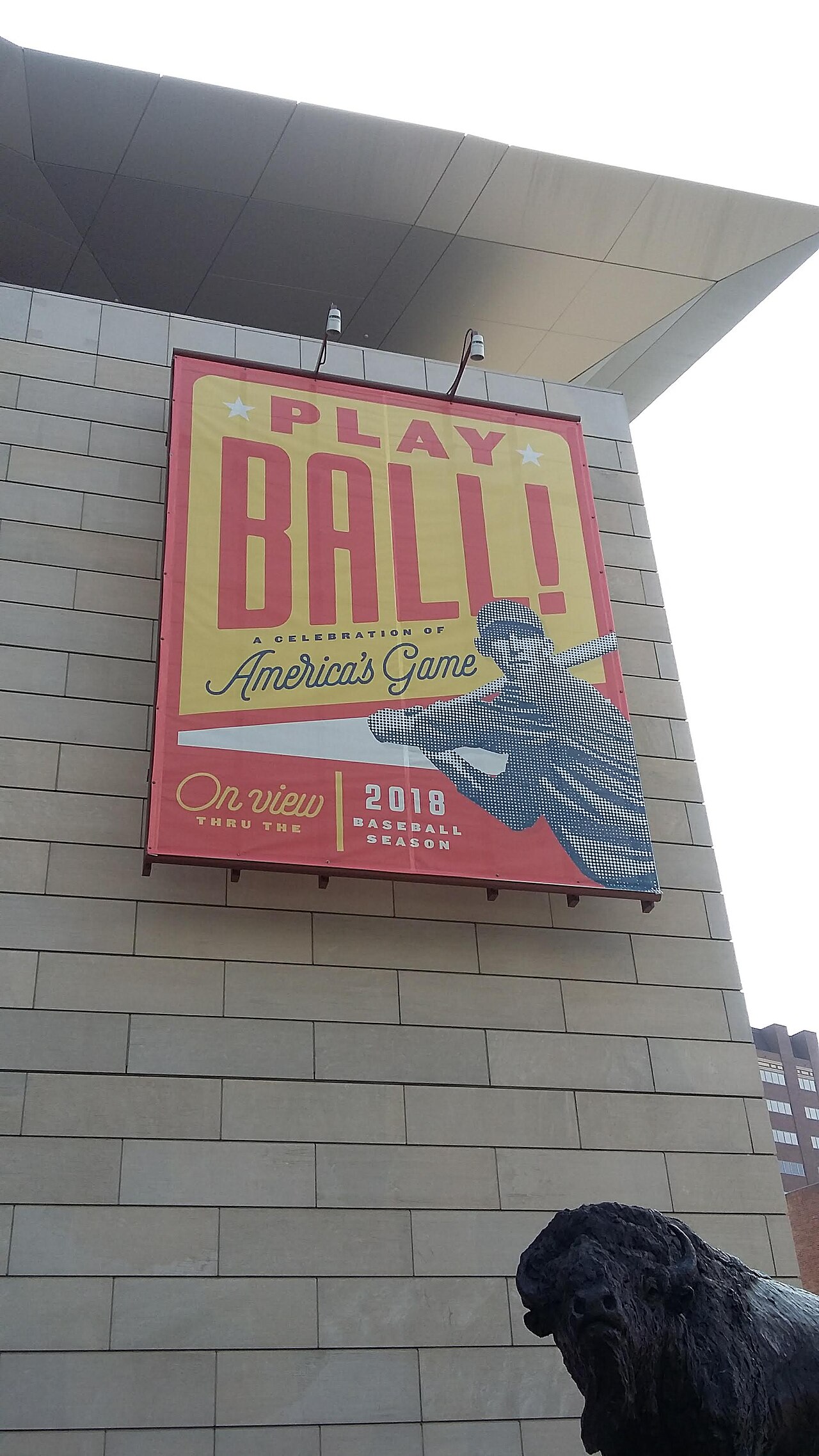 "Play Ball! exhibit sign at History Colorado Center, 2018" by Xnatedawgx is licensed under CC BY-SA 4.0.