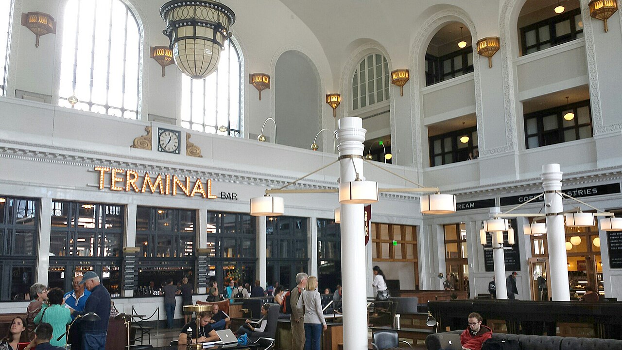 "Denver Union Station Great Hall Interior" by Amy Aletheia Cahill is licensed under CC BY-SA 2.0.